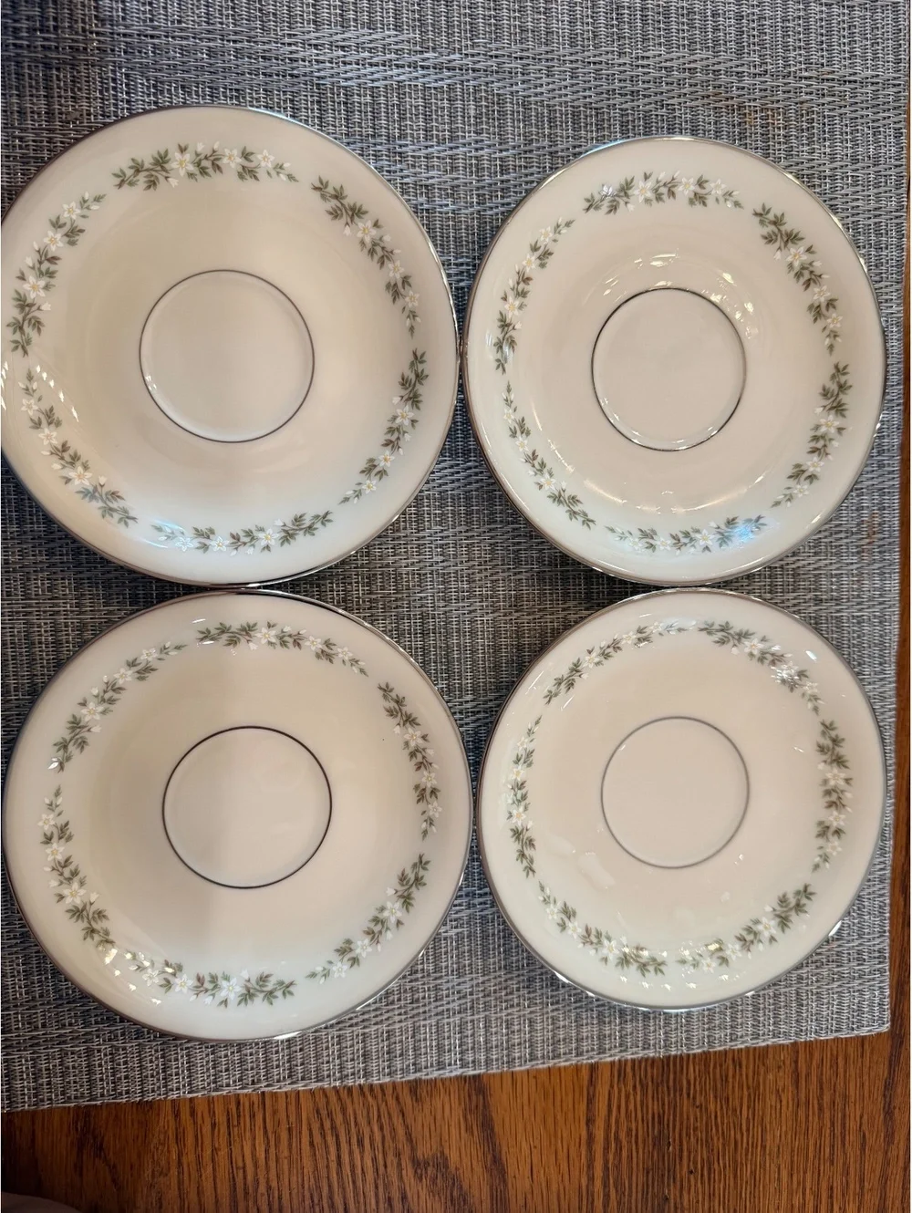 Brookdale Lenox China Set of 4 Saucer Plates